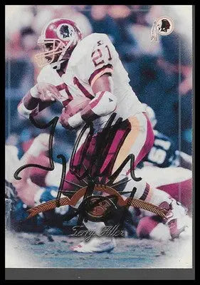 1997 Leaf On Card Auto #43 Terry Allen - Football Card Single