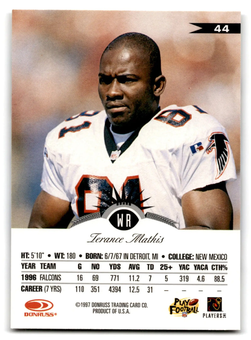 1997 Leaf Terance Mathis #114 Falcons - Football Card Single
