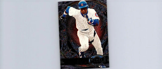 1997 Metal Universe #15 Sammy Sosa baseball card for trading card collectors