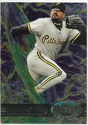 1997 Metal Universe #187 Orlando Merced NM-MT Blue Jays original gloss baseball card