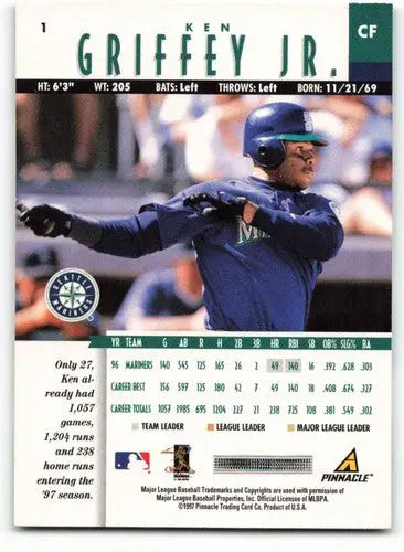 1997 New Pinnacle #1 Ken Griffey Jr. NM Near Mint Mariners ID:83448