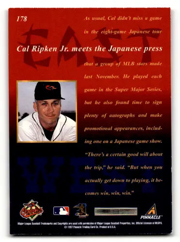 1997 New Pinnacle #178 Cal Ripken Jr. EX/NM Orioles EMW ID:64104 - Baseball Card Single