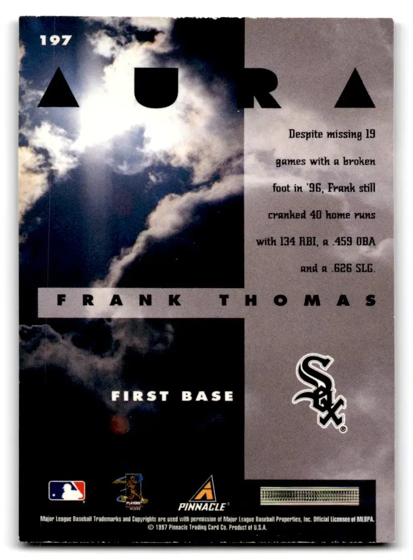 1997 New Pinnacle #197 Frank Thomas - Baseball Card Single