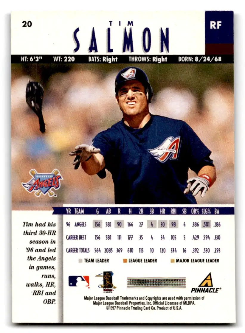 1997 New Pinnacle #20 Tim Salmon - Baseball Card Single
