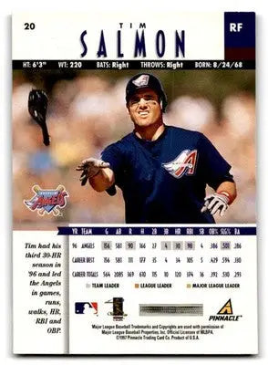 1997 New Pinnacle #20 Tim Salmon - Baseball Card Single