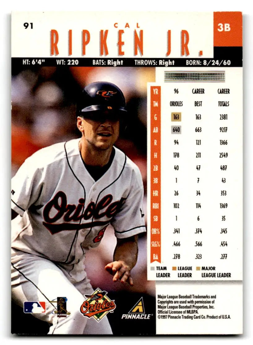 1997 New Pinnacle #91 Cal Ripken Jr. - Baseball Card Single