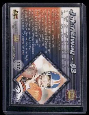 1997 Pacific Collection John Elway #117 Football - Football Card Single