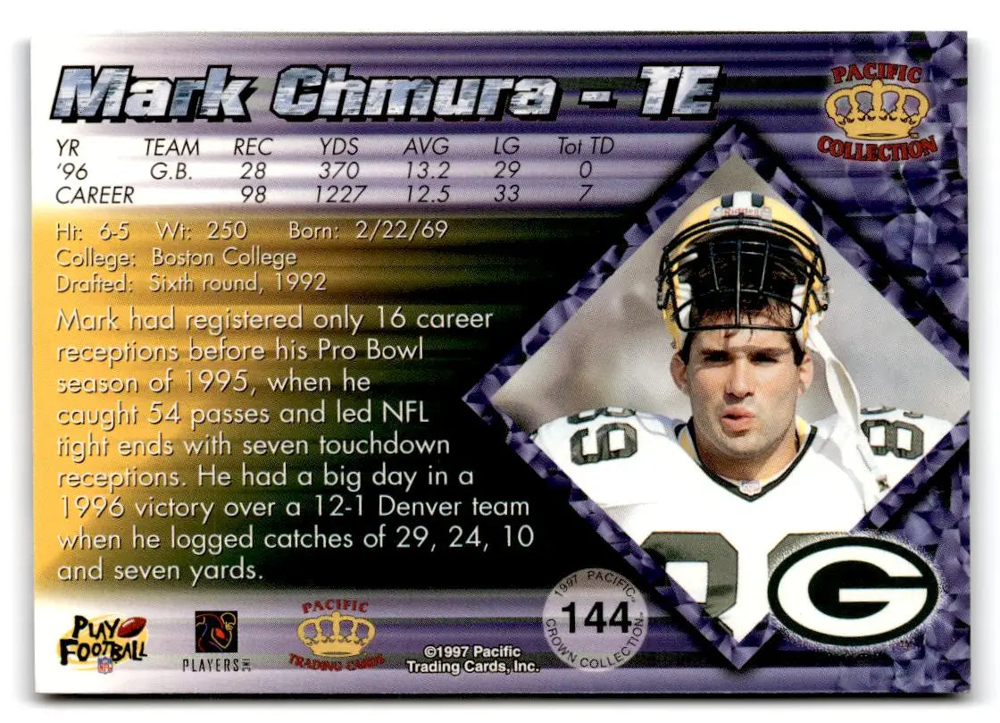 1997 Pacific Crown Collection #144 Mark Chmura - Football Card Single