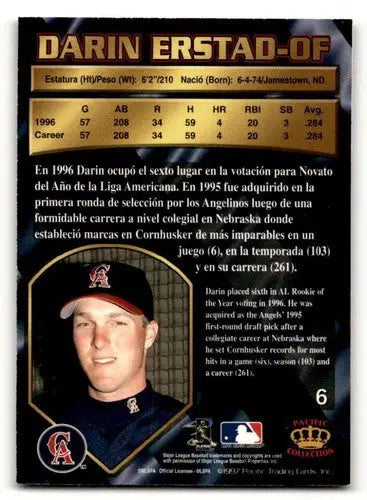 1997 Pacific Crown Collection #6 Darin Erstad California Angels Base ID:59507 - Baseball Card Single