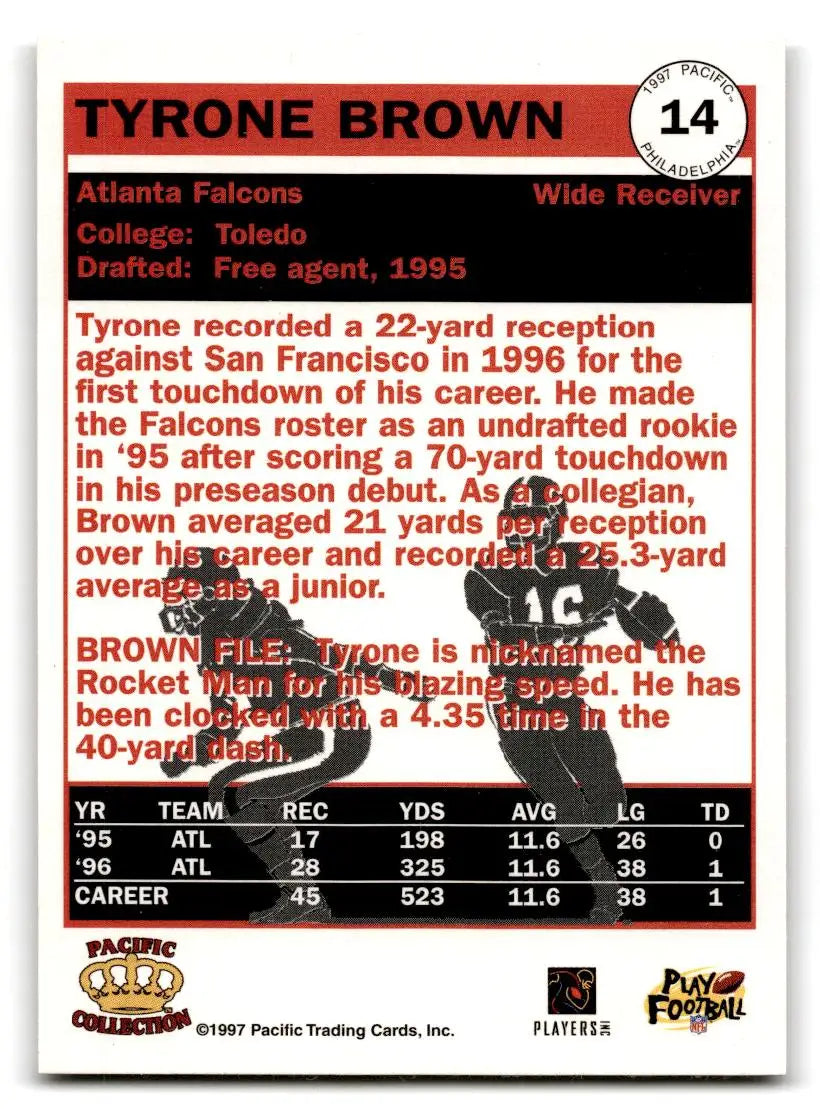 1997 Pacific Philadelphia #14 Tyrone Brown - Football Card Single