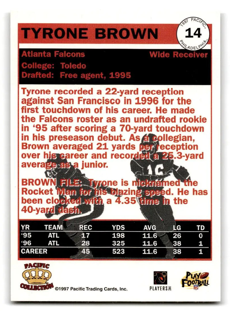 1997 Pacific Philadelphia #14 Tyrone Brown - Football Card Single