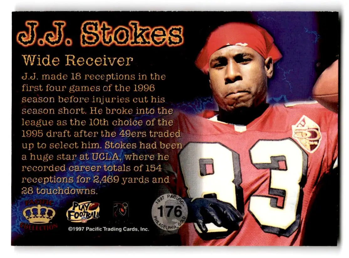 1997 Pacific Philadelphia #176 J.J. Stokes - Football Card Single