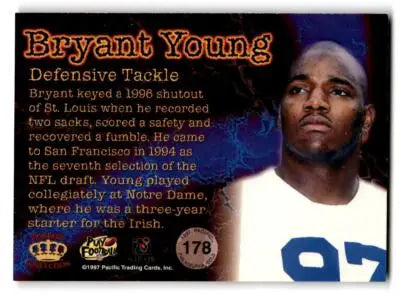 1997 Pacific Philadelphia #178 Bryant Young Gold - Football Card Single