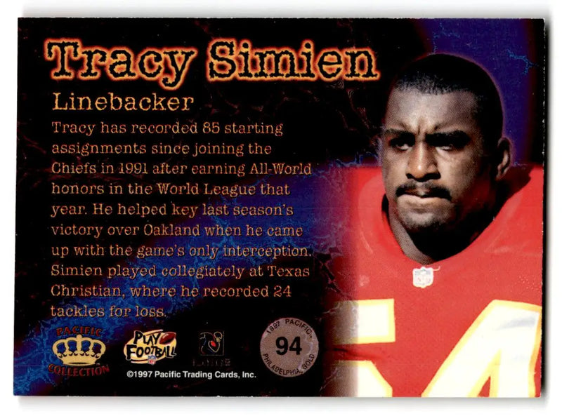 1997 Pacific Philadelphia #94 Tracy Simien Gold - Football Card Single