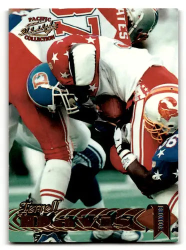 Original gloss Football card from Pacific Philadelphia Gold series featuring Terrell Davis