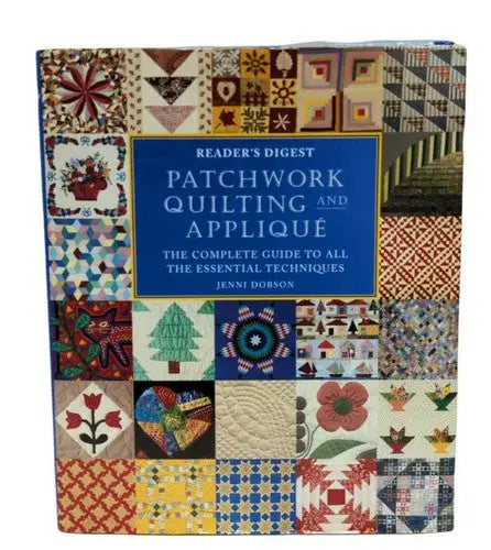 Hardcover book on patchwork quilting and appliqué techniques by Jenni Dobson