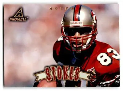 1997 Pinnacle #60 J.J. Stokes football trading card collectible for sports fans