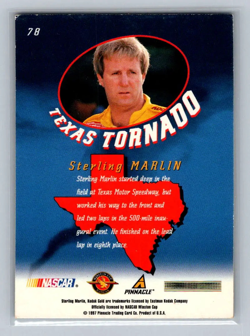 1997 Pinnacle #78 Sterling Marlin Morgan-McClure Motorsports - Racing Card Single