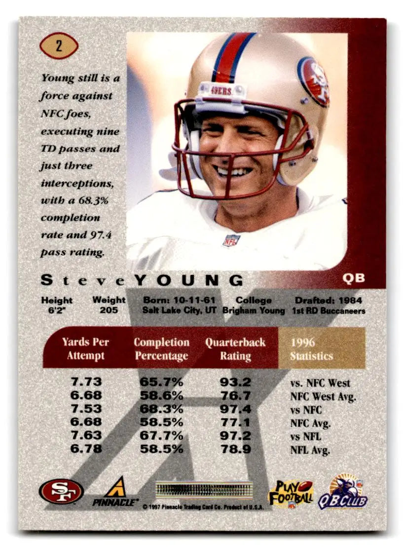 1997 Pinnacle X-Press #2 Steve Young - Football Card Single