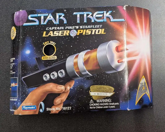 Playmates Star Trek Captain Pike’s Starfleet laser pistol toy in original packaging