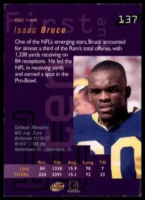 1997 Playoff Absolute Beginnings Isaac Bruce 137 St. Louis Rams