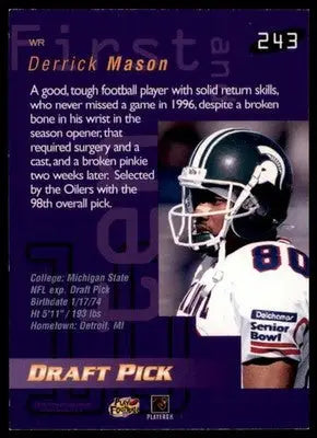 1997 Playoff First & Ten Derrick Mason RC 243 Los Angeles Raiders