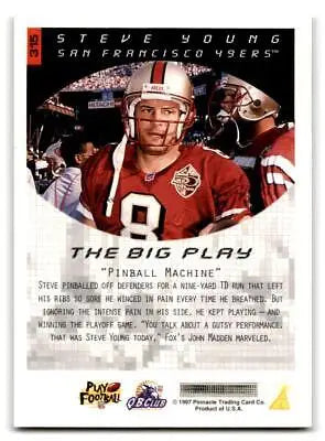 Steve Young football card from 1997 Score #315, a must-have for trading cards collectors