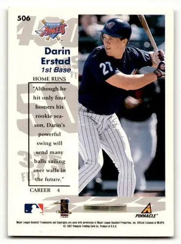 Darin Erstad Anaheim Angels baseball card from 1997 Score series, EX/NM condition