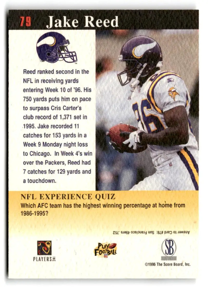 1997 Score Board NFL Experience #79 Jake Reed - Football Card Single