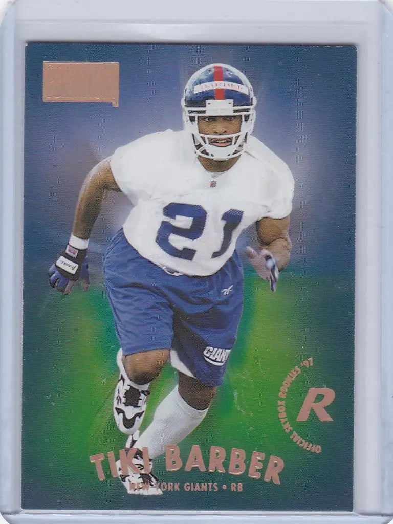 1997 Skybox Premium Rookie RC #212 Tiki Barber New York Giants