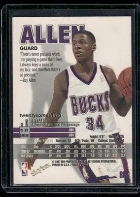 1997 SkyBox Z-Force Ray Allen #86 Basketball - Basketball Card Single