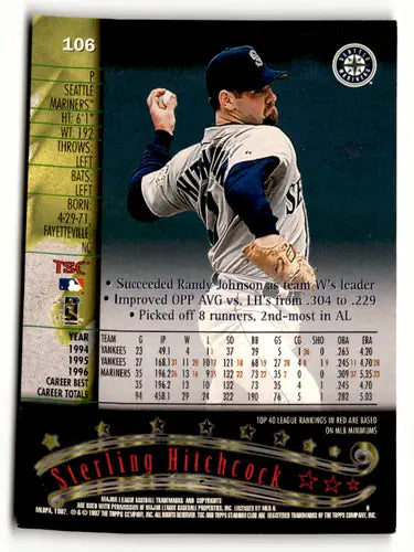 1997 Stadium Club #106 Sterling Hitchcock NM - Baseball Card Single