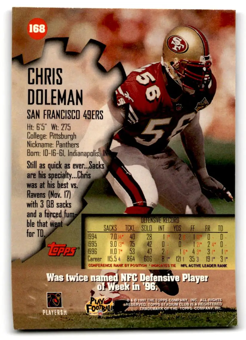 1997 Stadium Club #168 Chris Doleman - Football Card Single