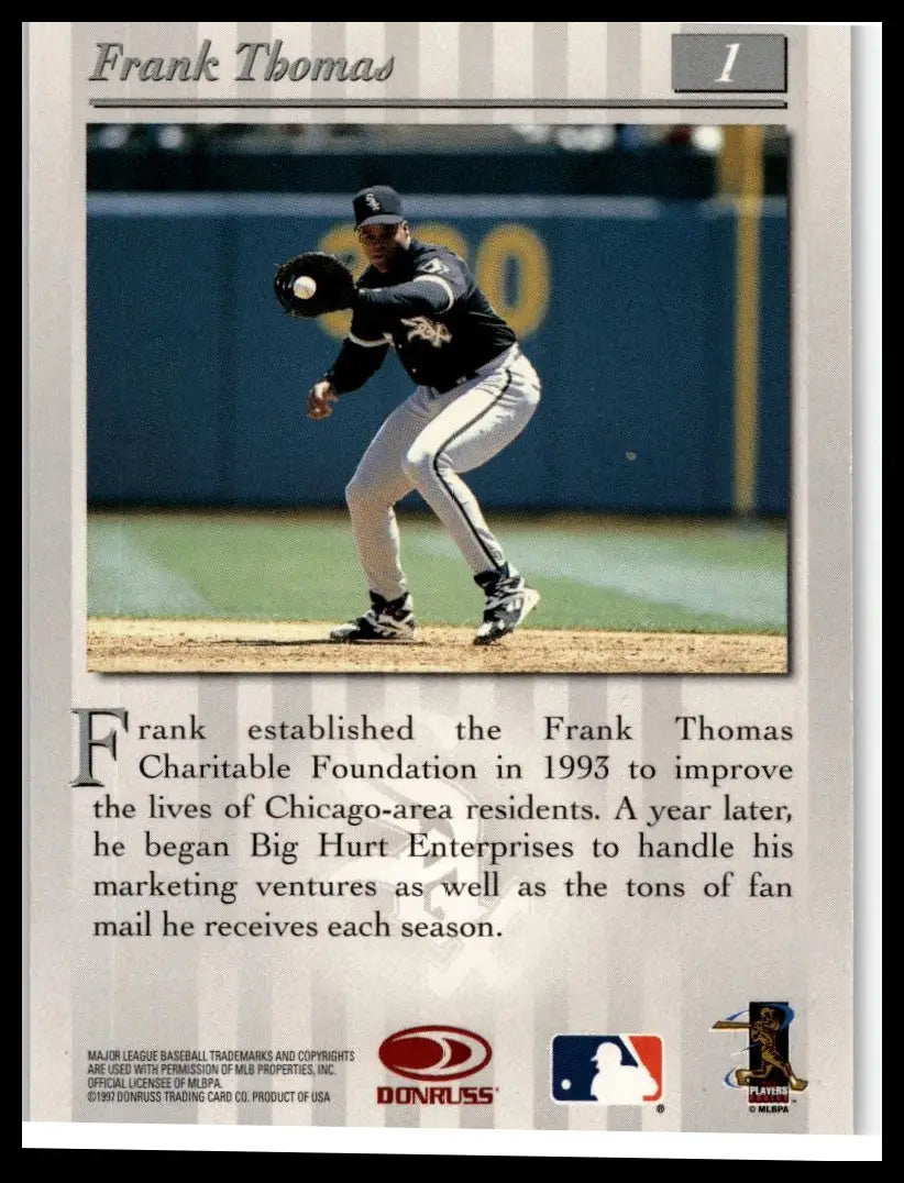 1997 Studio #1 Frank Thomas - Baseball Card Single