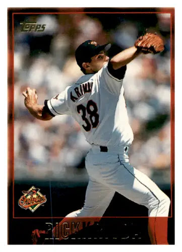 1997 Topps Rick Krivda baseball card with original gloss Orioles ID 65043