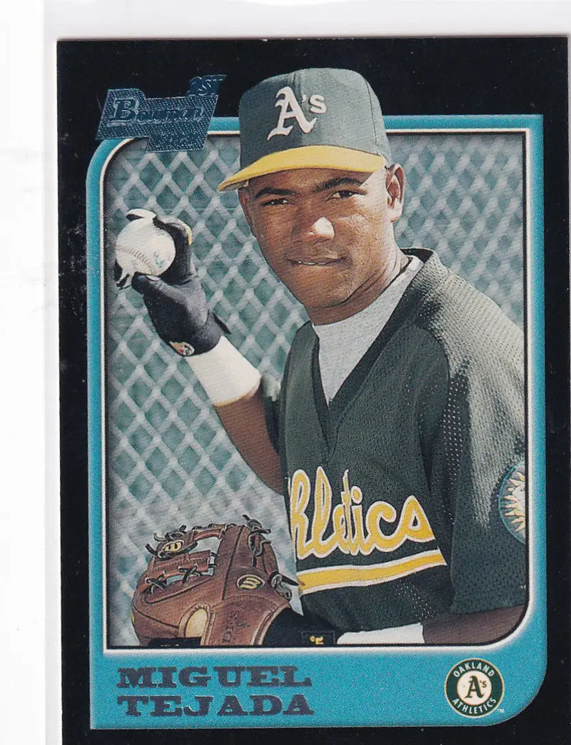 1997 TOPPS BOWMAN #411 MIGUEL TEJADA- OAKLAND ATHLETICS