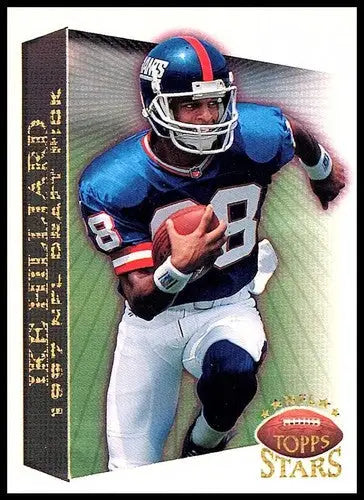 Football trading card of Ike Hilliard from 1997 Topps Stars with original gloss