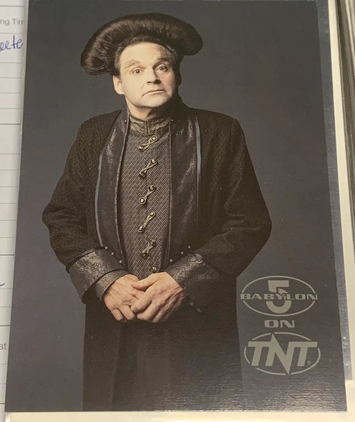 Babylon 5 Londo Mollari promotional card from 1997 Turner Babylon promo glossy postcard
