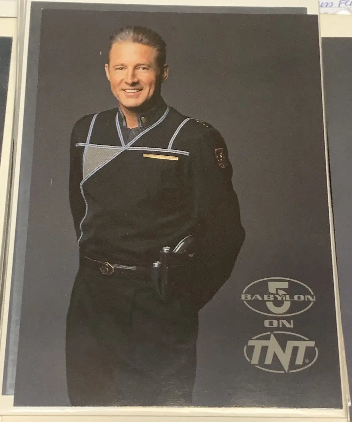 Turner Babylon 5 TNT promo glossy postcard featuring John Sheridan Bruce Boxleitner
