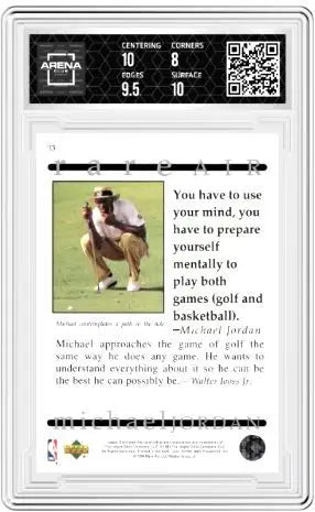 1997 UD MJ Rare Air Michael Jordan #33 Golf Arena Club 8.5 - Basketball Card Single