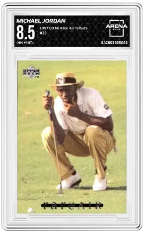 1997 UD MJ Rare Air Michael Jordan #33 Golf Arena Club 8.5 - Basketball Card Single