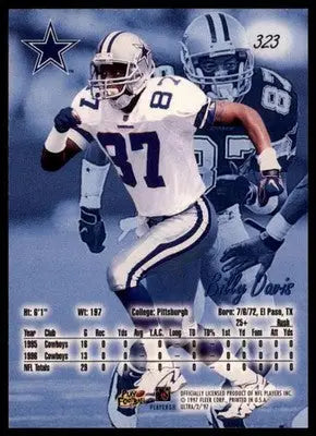 1997 Ultra Billy Davis RC 323 Dallas Cowboys