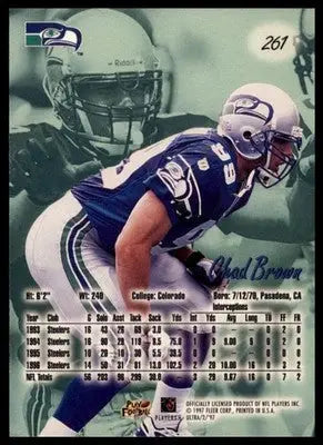 1997 Ultra Chad Brown 261 Pittsburgh Steelers