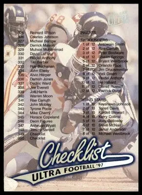1997 Ultra Checklist: 325- and Inserts 350 - Baseball Card Single