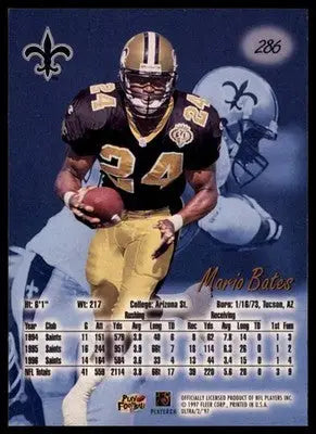 1997 Ultra Mario Bates 286 New Orleans Saints