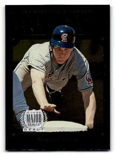 Baseball card featuring Darin Erstad of California Angels from 1997 Upper Deck series
