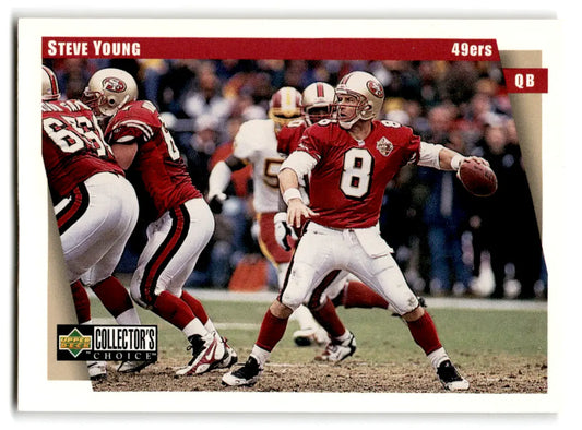1997 Upper Deck Collector’s Choice Football Steve Young #387 49ers - Football Card Single