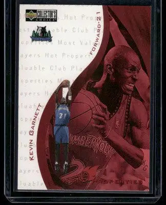 1997 Upper Deck Collector’s Choice Hot Properties Kevin Garnett #371 Basketball - Basketball Card Single
