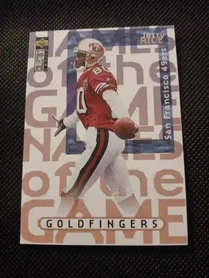 1997 Upper Deck Collector’s Choice - Jerry Rice ’Goldfingers’ #47. NRMT+ - Football Card Single