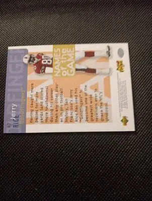 1997 Upper Deck Collector’s Choice - Jerry Rice ’Goldfingers’ #47. NRMT+ - Football Card Single